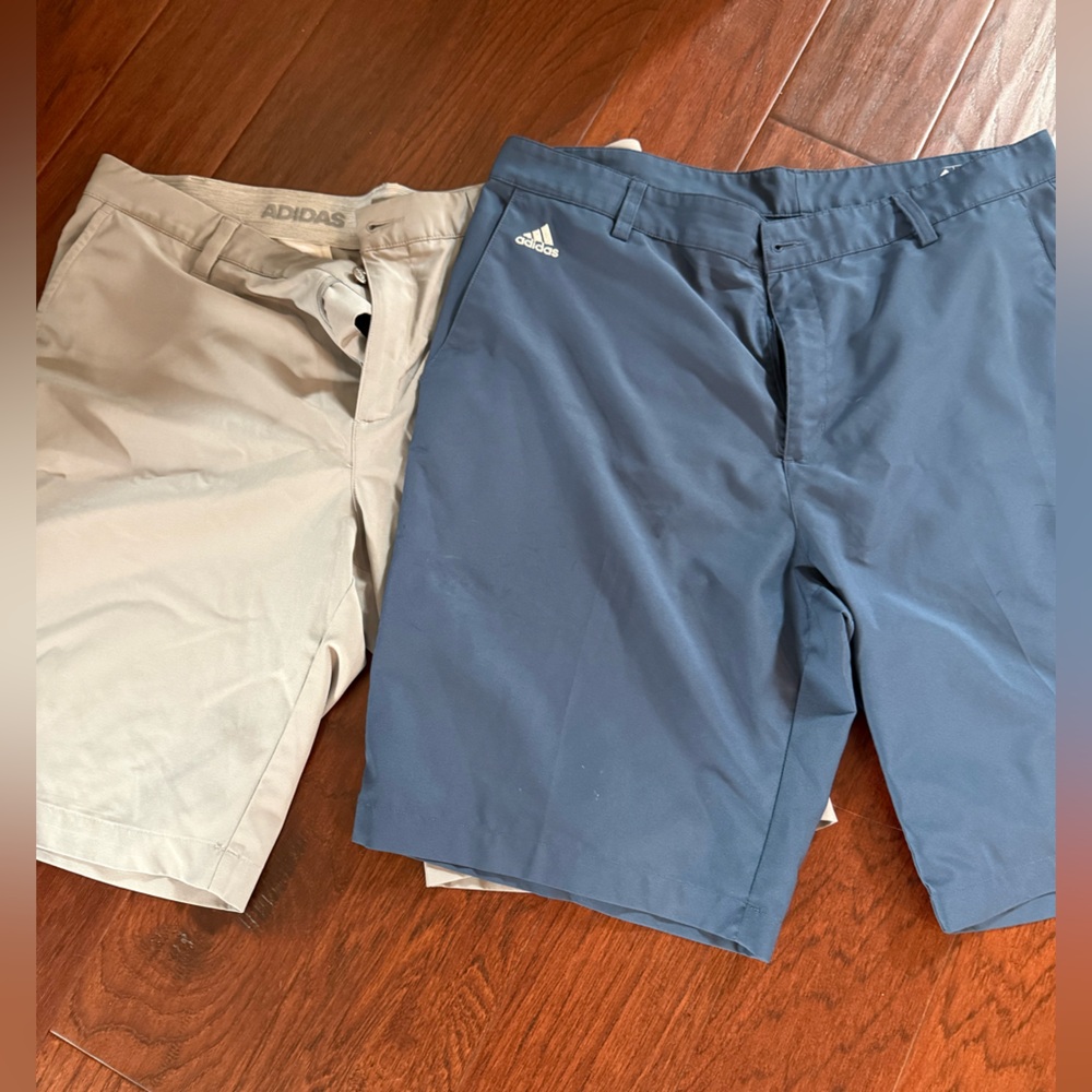 Bundle of two adidas Performance Shorts in Blue and Light gray
